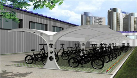 膜结构自行车棚