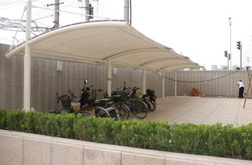 膜结构自行车棚